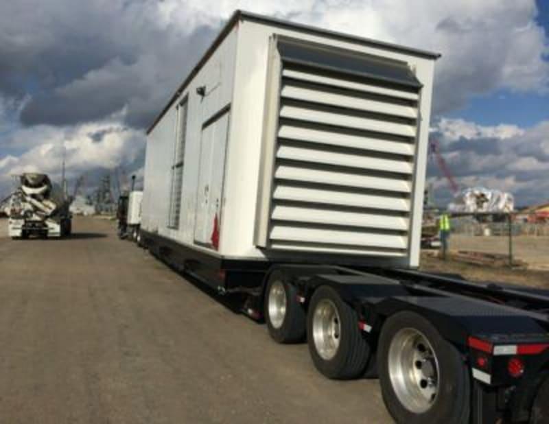 A standby power generator on a truck